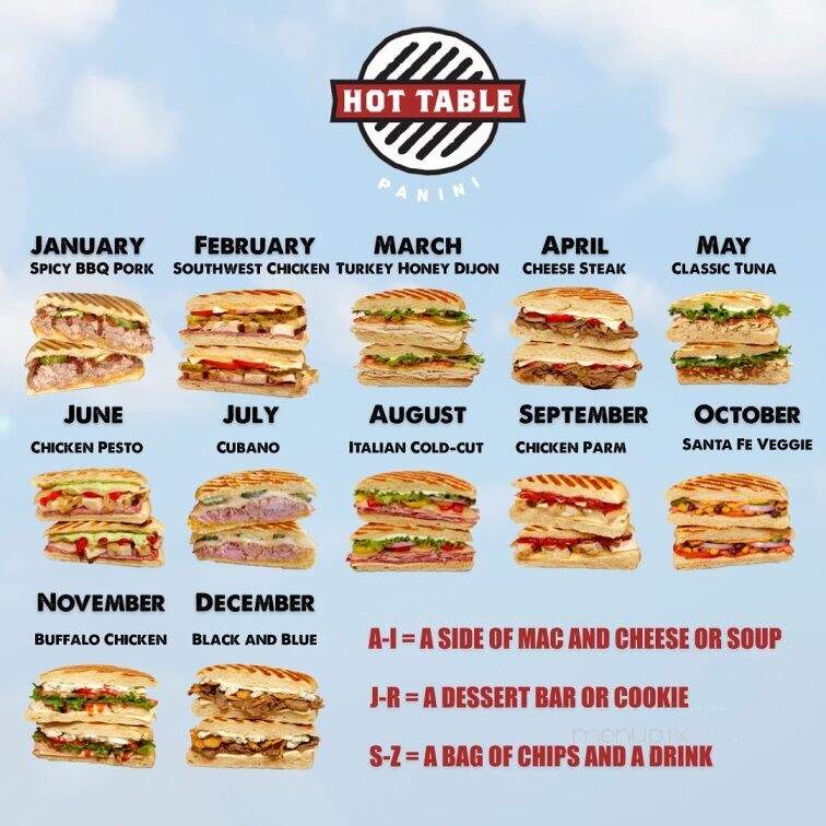 Hot Table - Springfield, MA menu_pic