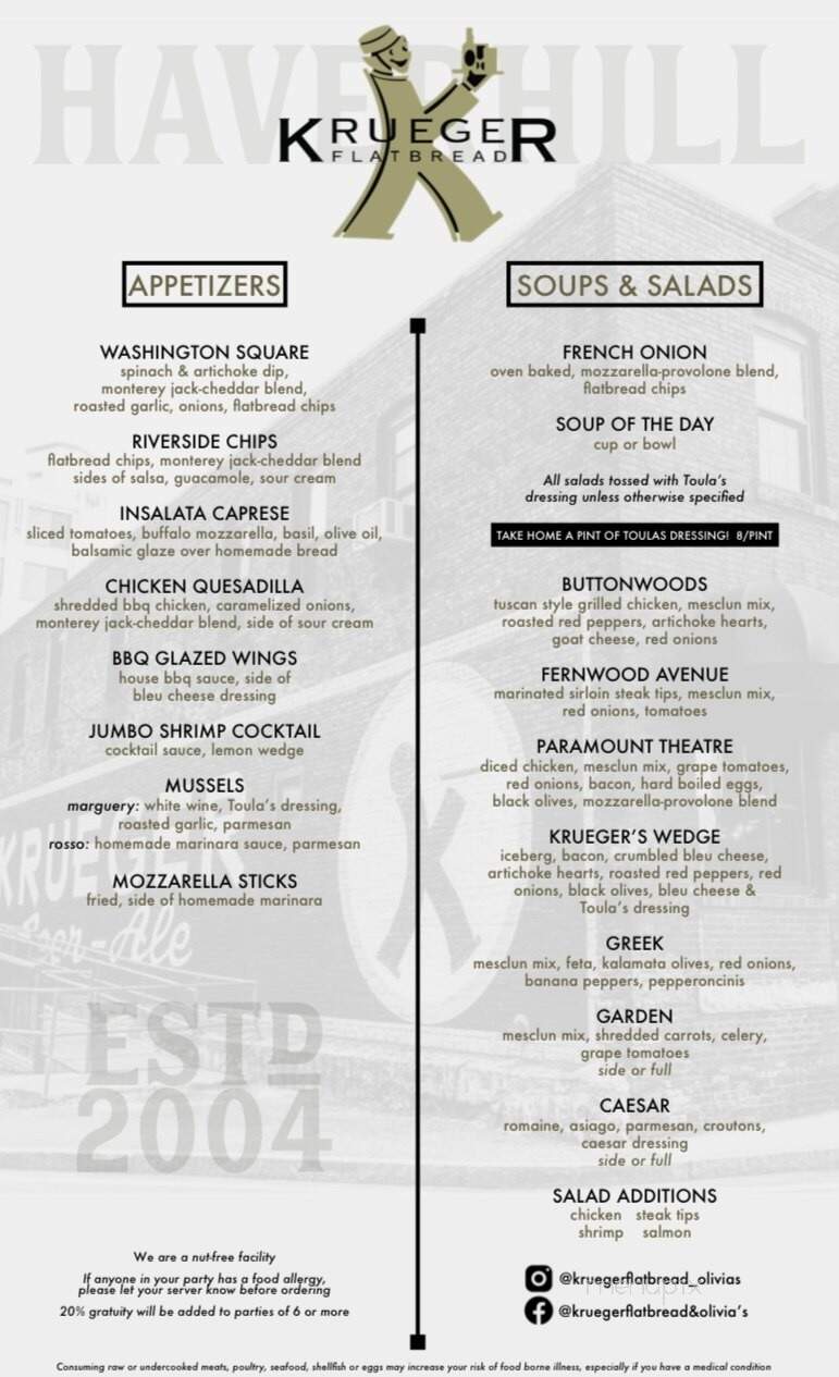 Krueger Flatbreads - Haverhill, MA menu_pic
