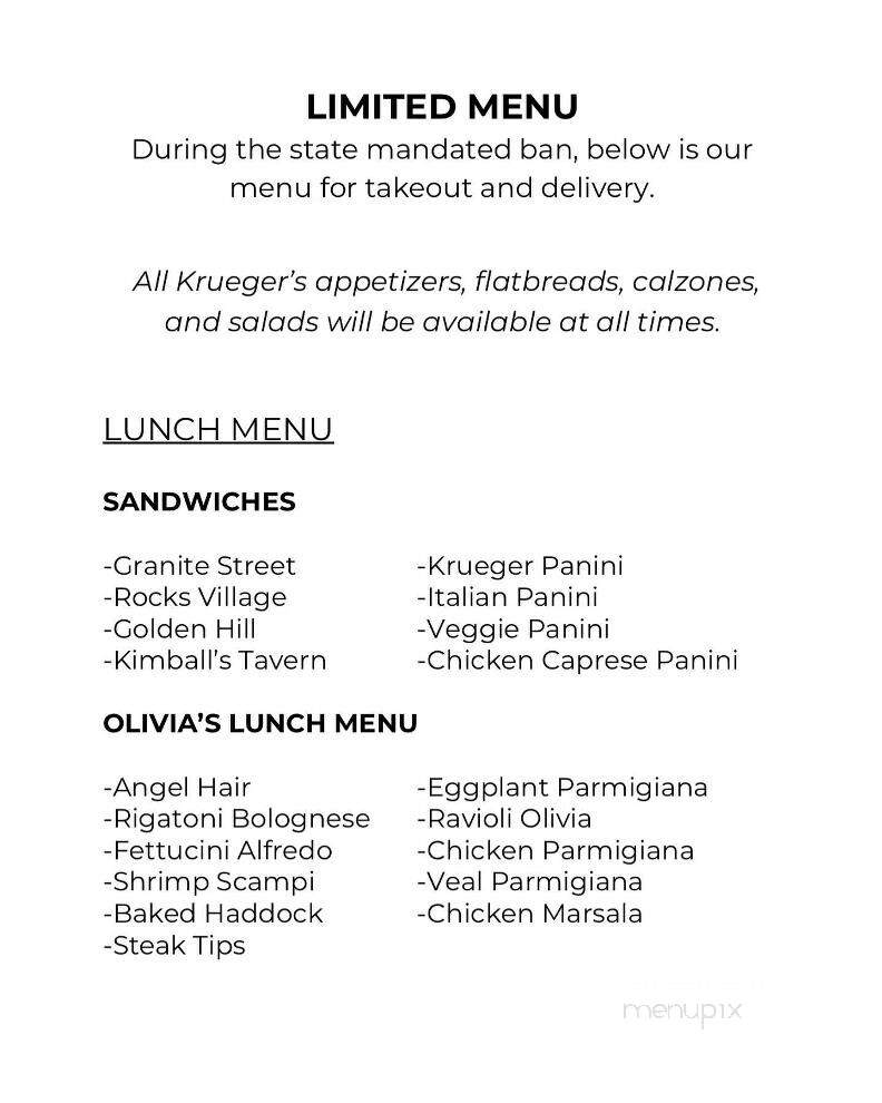 Krueger Flatbreads - Haverhill, MA menu_pic