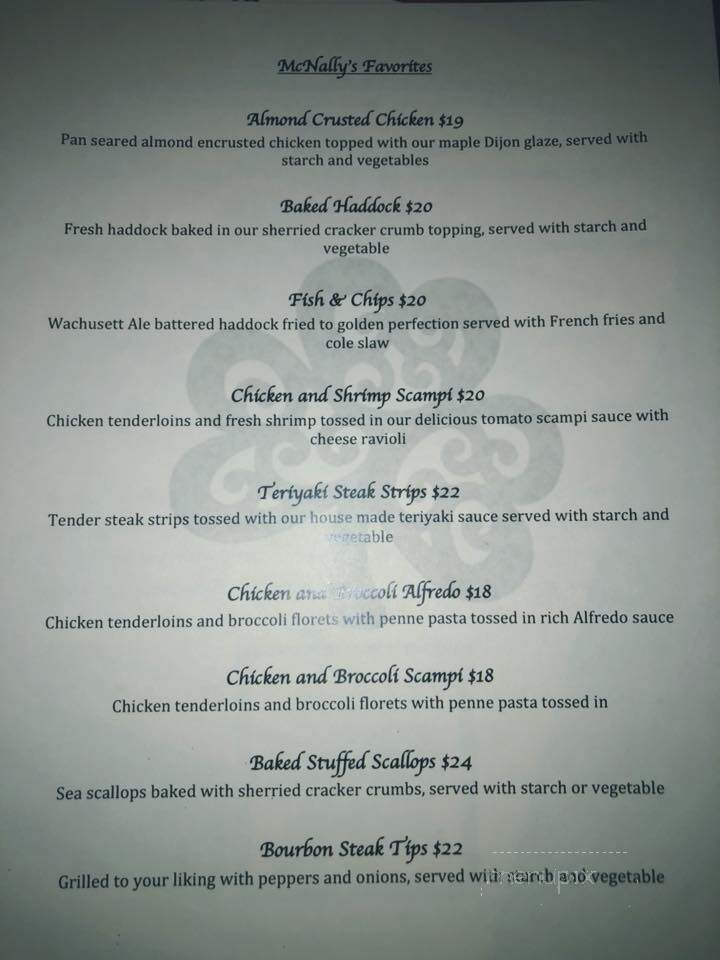 McNally Grill & Pub - Westminster, MA menu_pic