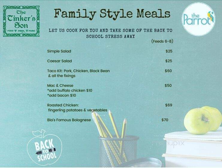 Red Parrot - Hull, MA menu_pic