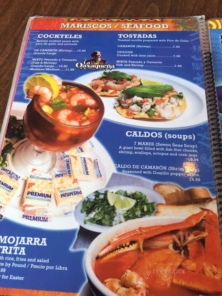 La Oaxaquena Taqueria - Jonesboro, GA menu_pic