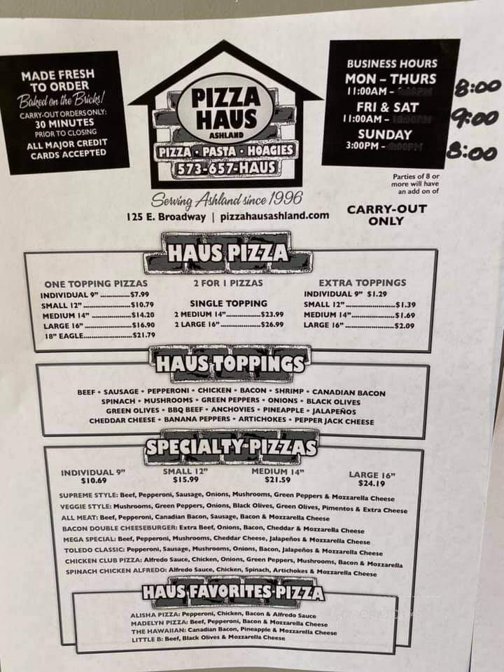 Pizza Haus - Ashland, MO