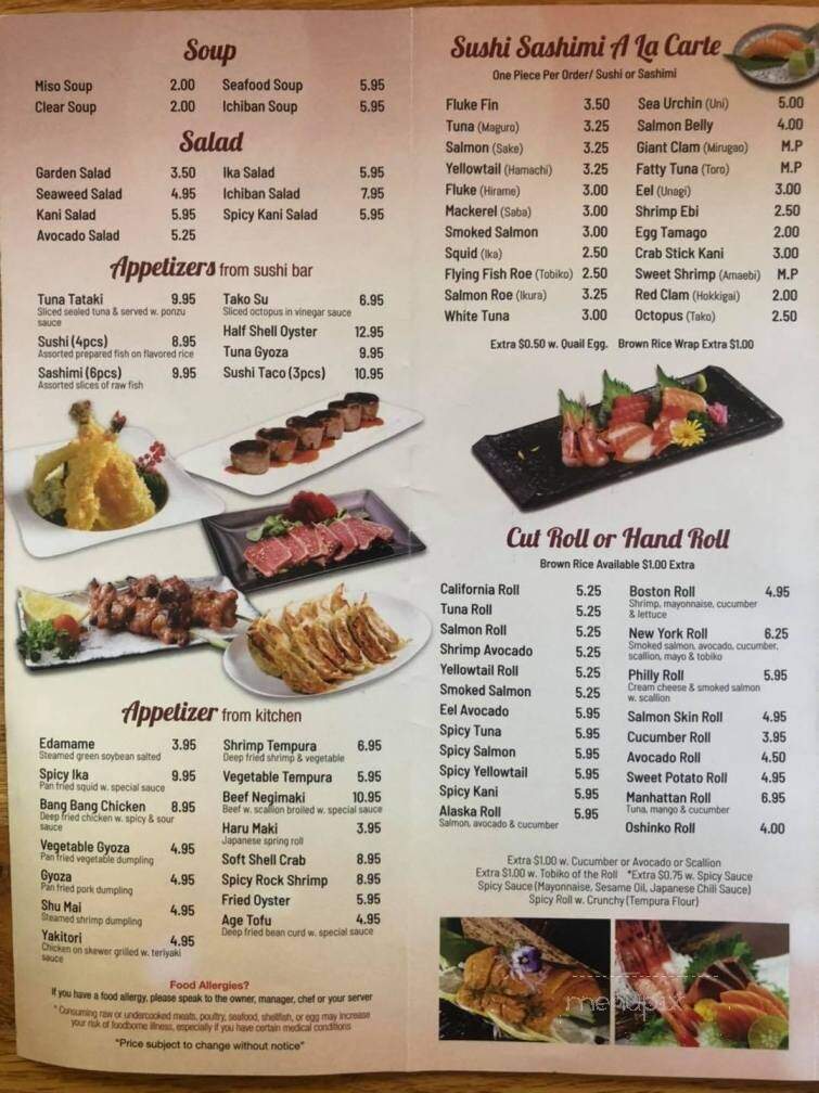 New Ichiban - Poughkeepsie, NY menu_pic