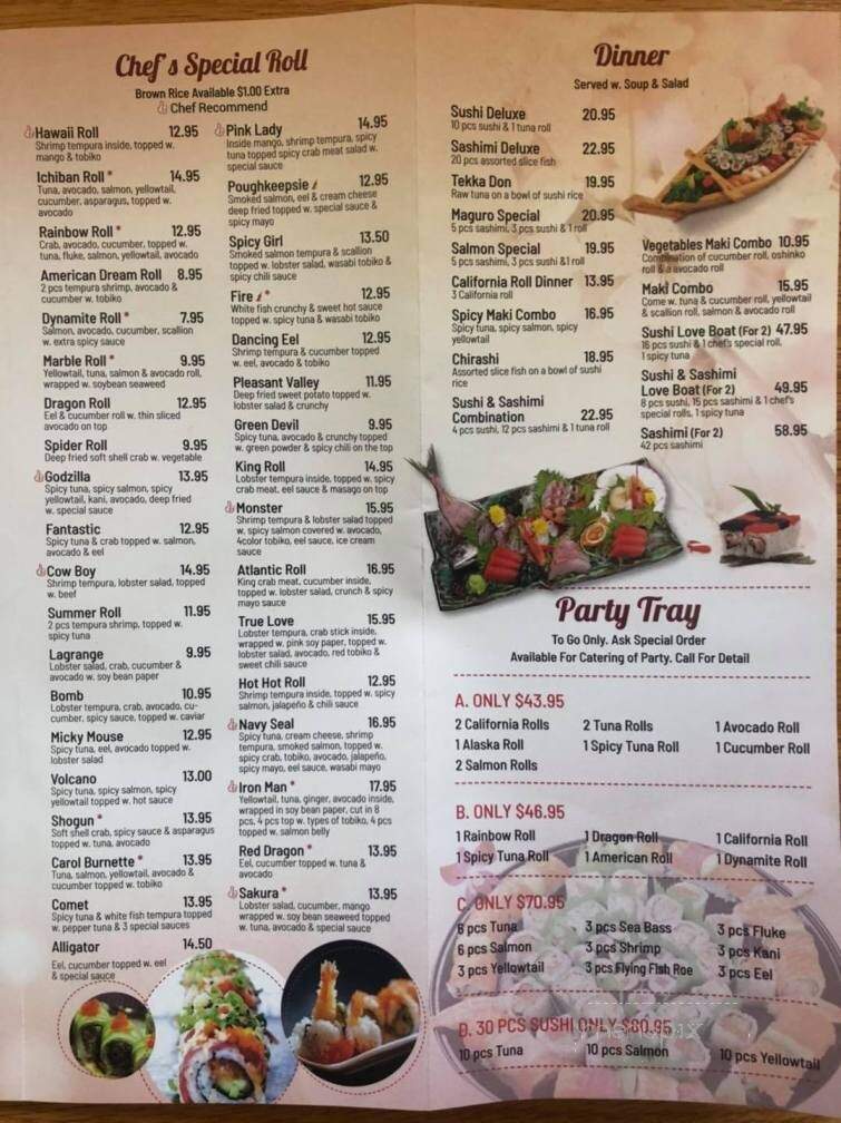New Ichiban - Poughkeepsie, NY menu_pic