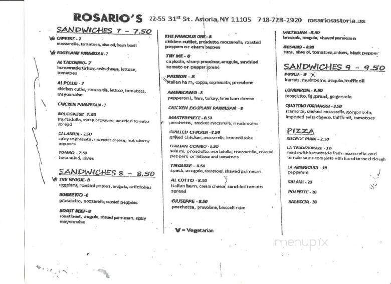 Rosario's Deli - Astoria, NY menu_pic