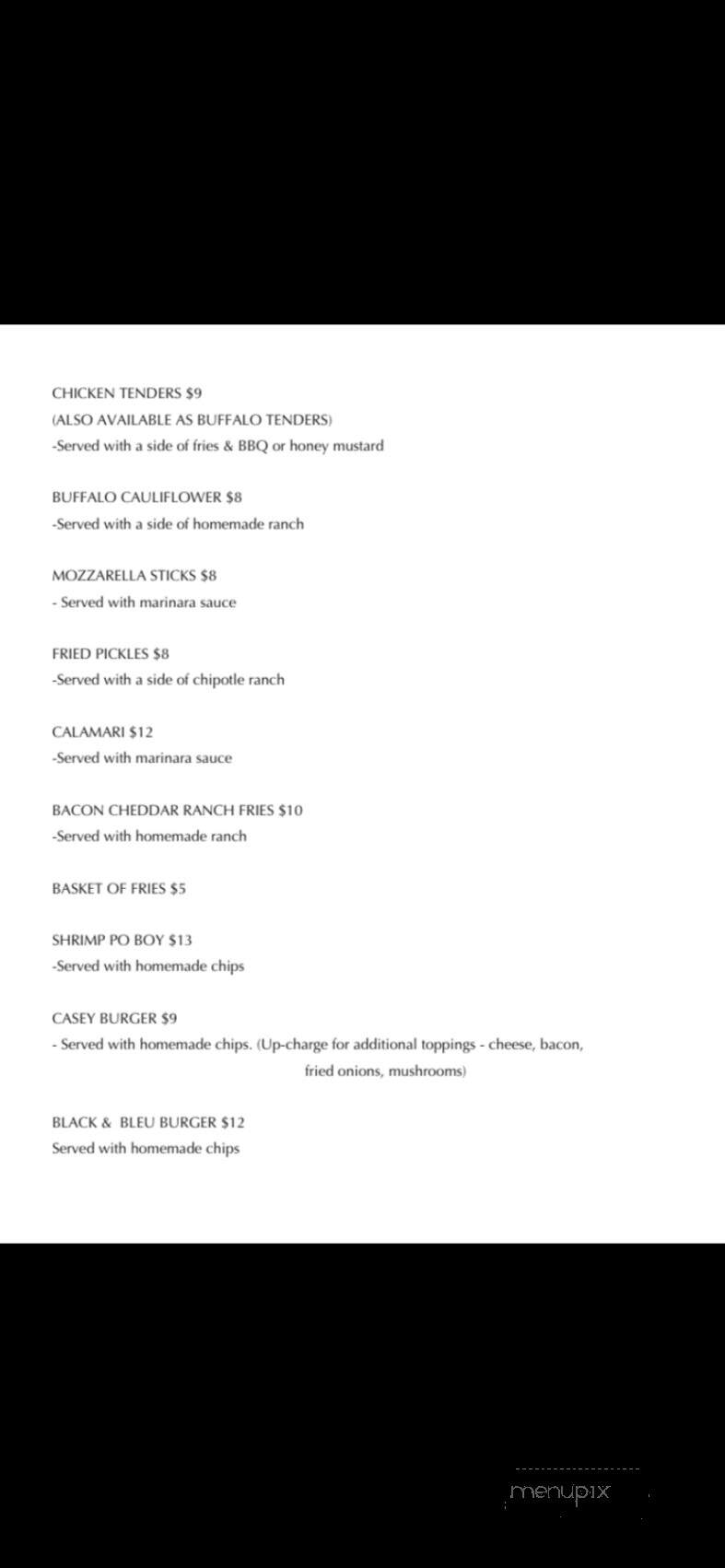 Casey's Saloon & Restaurant - Drexel Hill, PA menu_pic