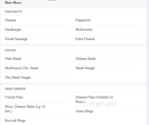 Vincent's Pizza - Jenkintown, PA menu_pic