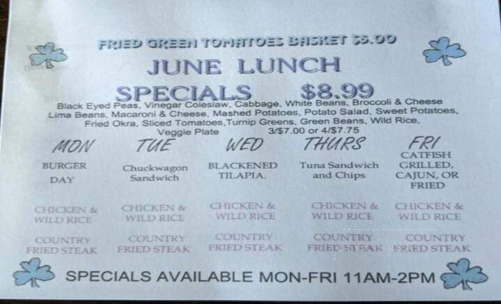 T J Mulligans - Jackson, TN menu_pic