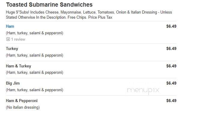 Mr Jim's Pizza - Granbury, TX menu_pic