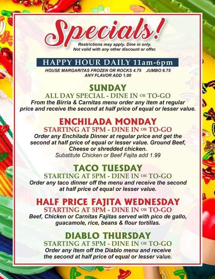 Rancho Grande Mexican Restaurant - Tomball, TX menu_pic
