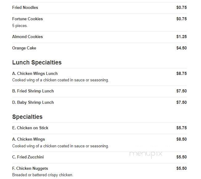 Double Dragon - Bedford, VA menu_pic