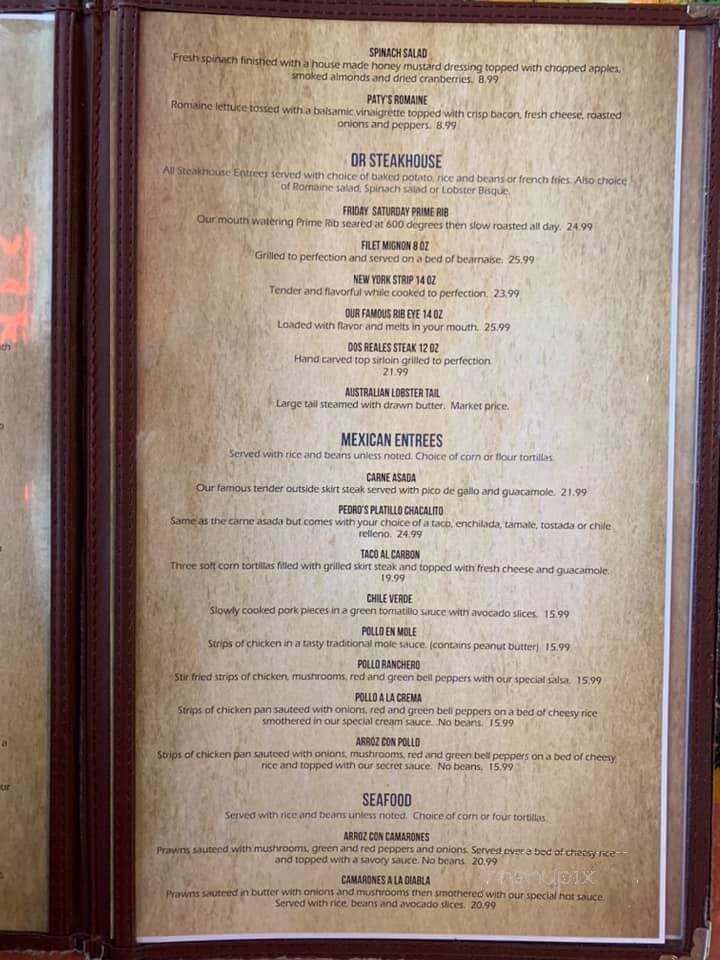 Dos Reales Taqueria - Stanwood, WA menu_pic