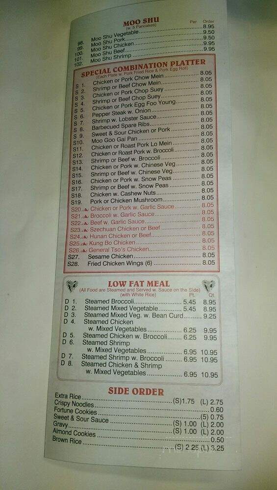 China East - Wauwatosa, WI menu_pic