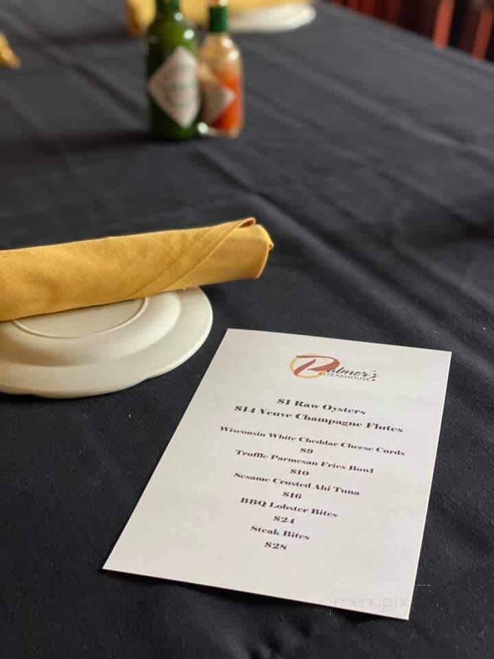 Palmer's Steakhouse - Hartland, WI menu_pic