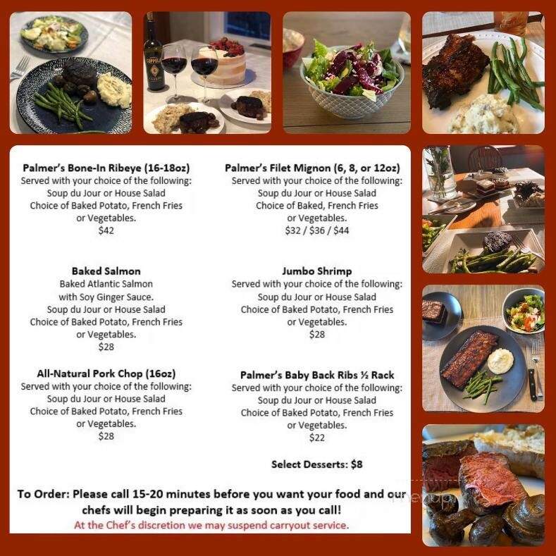 Palmer's Steakhouse - Hartland, WI menu_pic