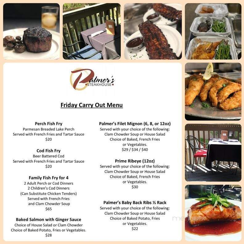 Palmer's Steakhouse - Hartland, WI menu_pic
