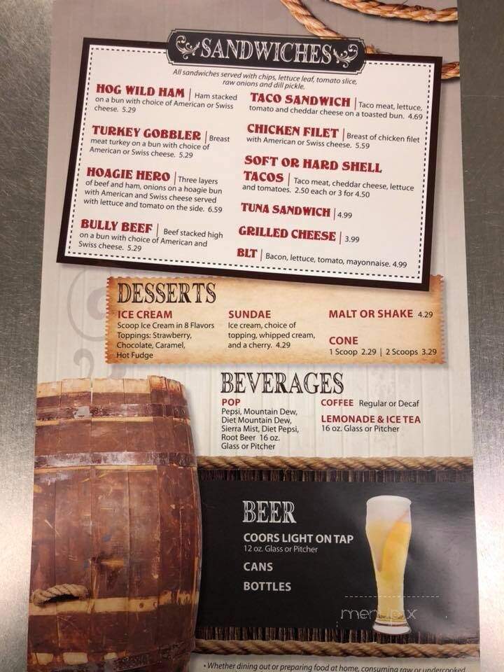 Pizza Corral - Holmen, WI menu_pic