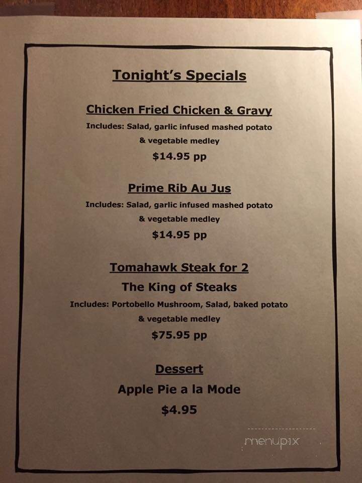 Porter House - Hot Springs, AR menu_pic
