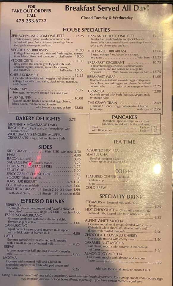 Mud Street Cafe - Eureka Springs, AR menu_pic