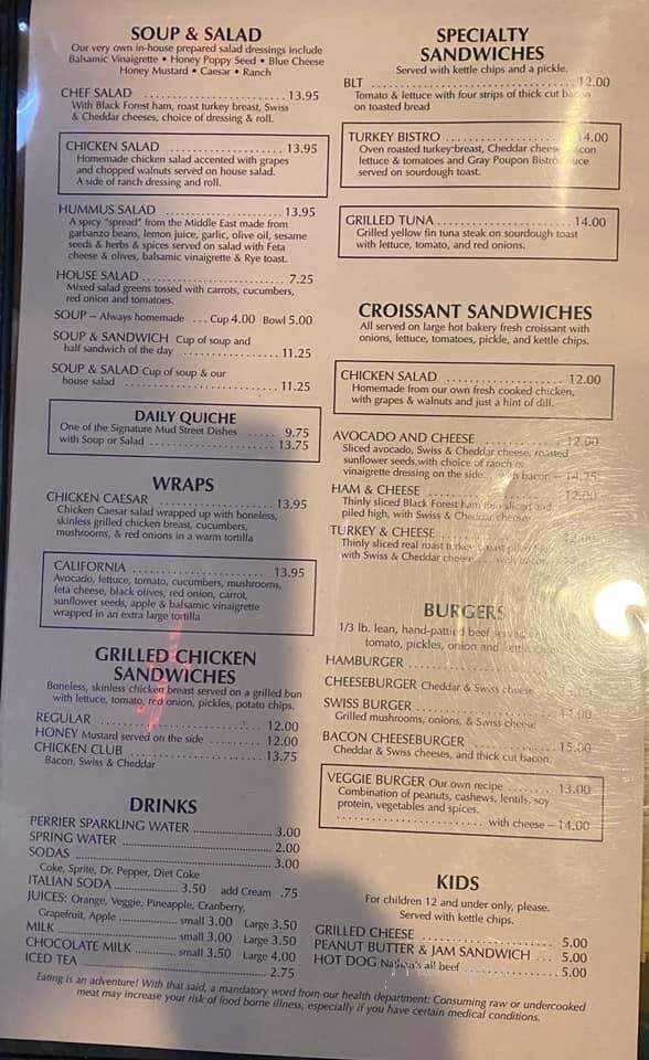 Mud Street Cafe - Eureka Springs, AR menu_pic