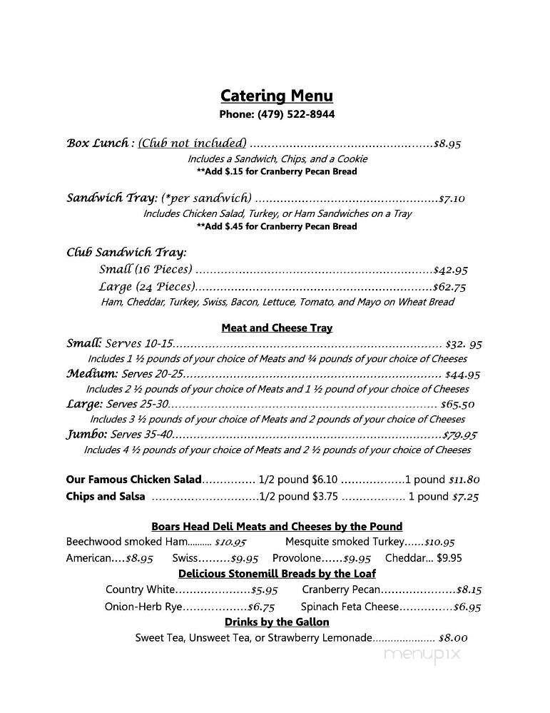 Bread Box - Fort Smith, AR menu_pic