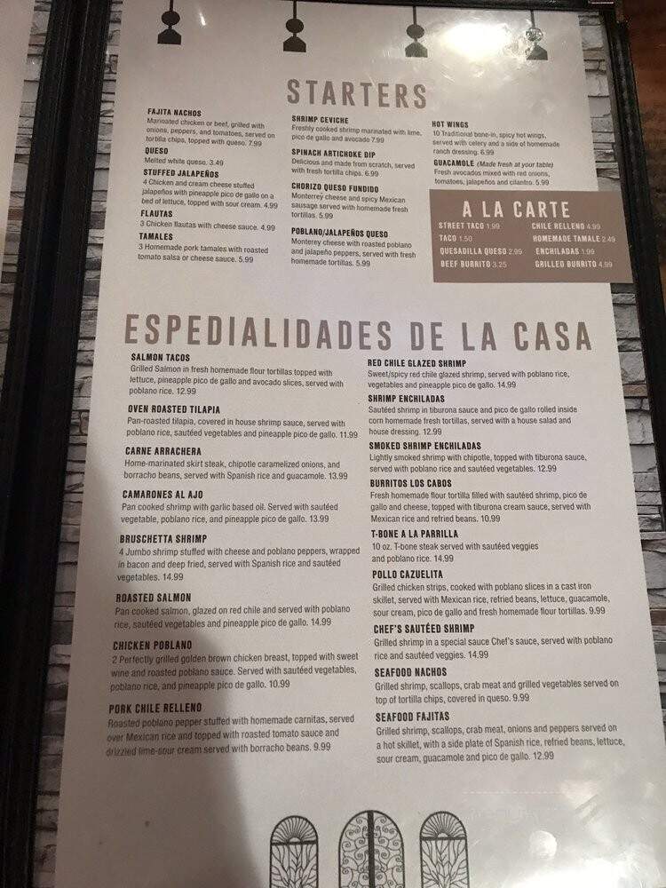 El Zarape - Fort Smith, AR menu_pic
