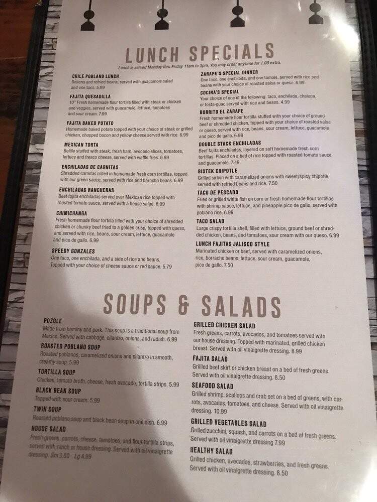 El Zarape - Fort Smith, AR menu_pic