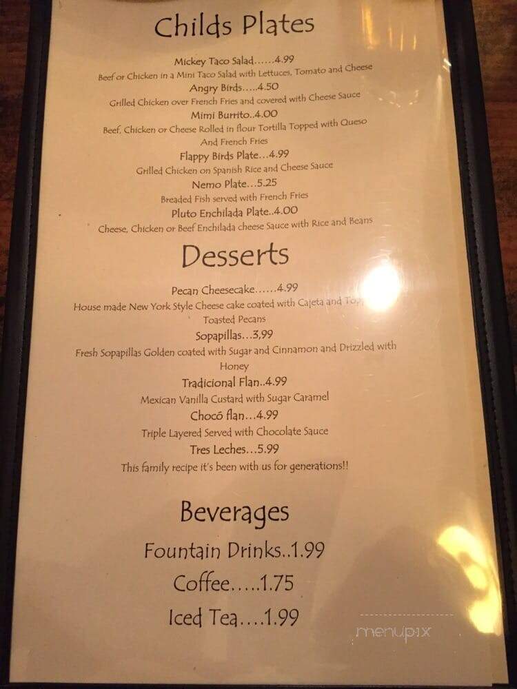 El Zarape - Fort Smith, AR menu_pic