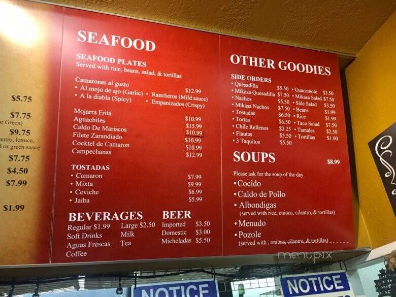 Mikasa Restaurant - Walnut, CA menu_pic