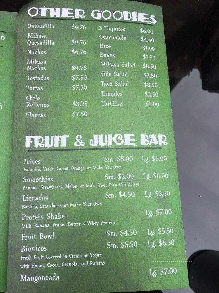Mikasa Restaurant - Walnut, CA menu_pic