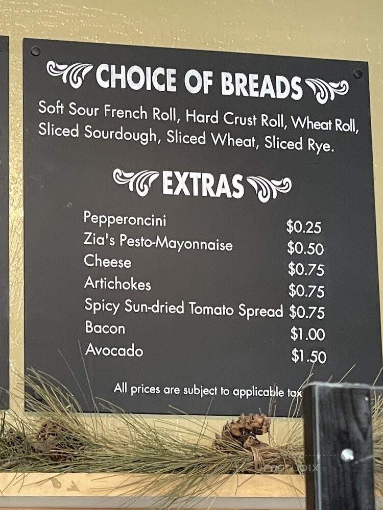 Zia's Delicatessen - Davis, CA menu_pic