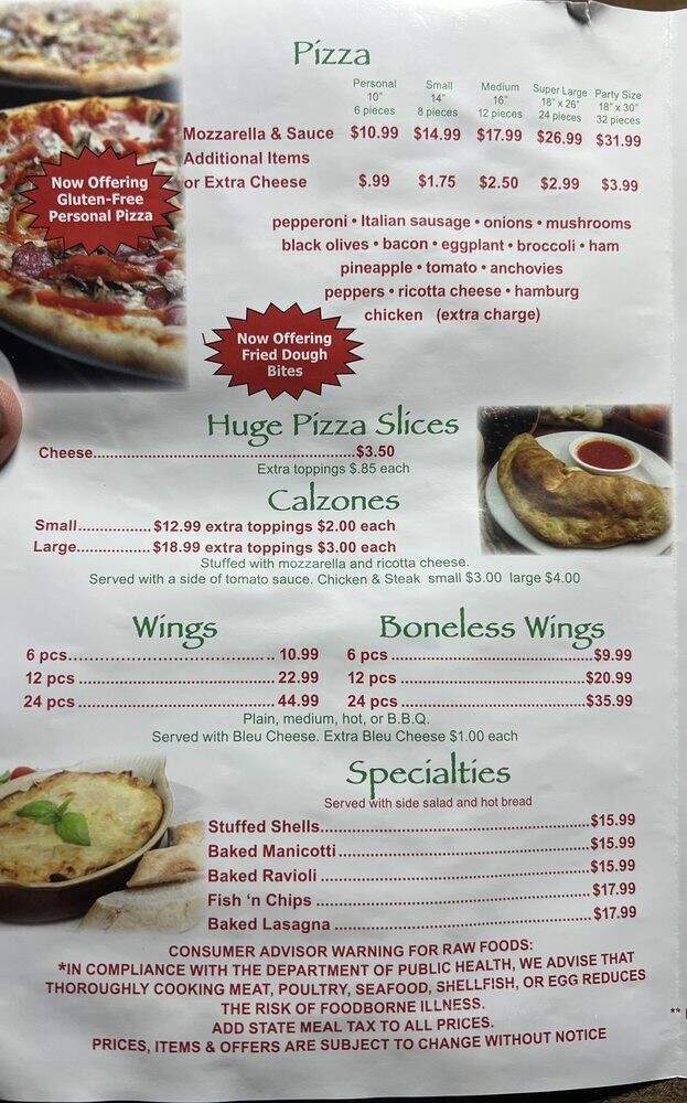 Anthony's Pizza-Giant Grinders - Vernon-Rockville, CT