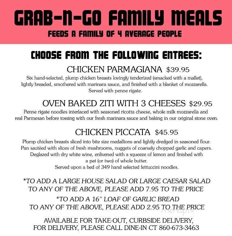 Antonio's Restaurant - Simsbury, CT menu_pic