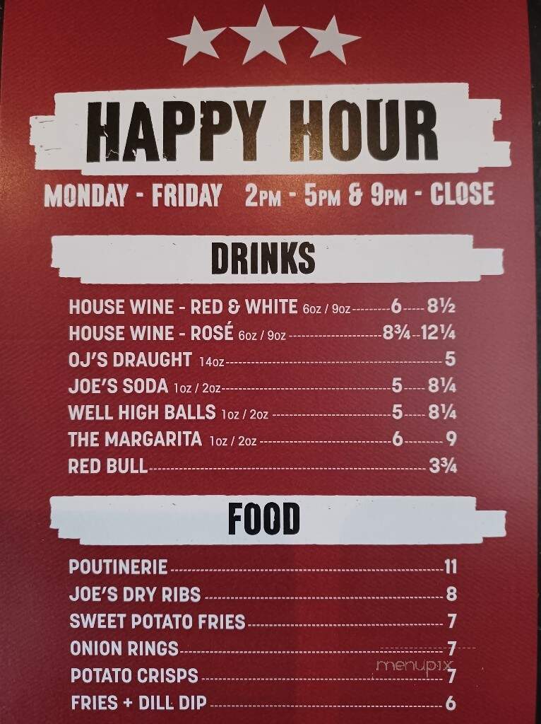 Original Joe's - Whitecourt, AB menu_pic