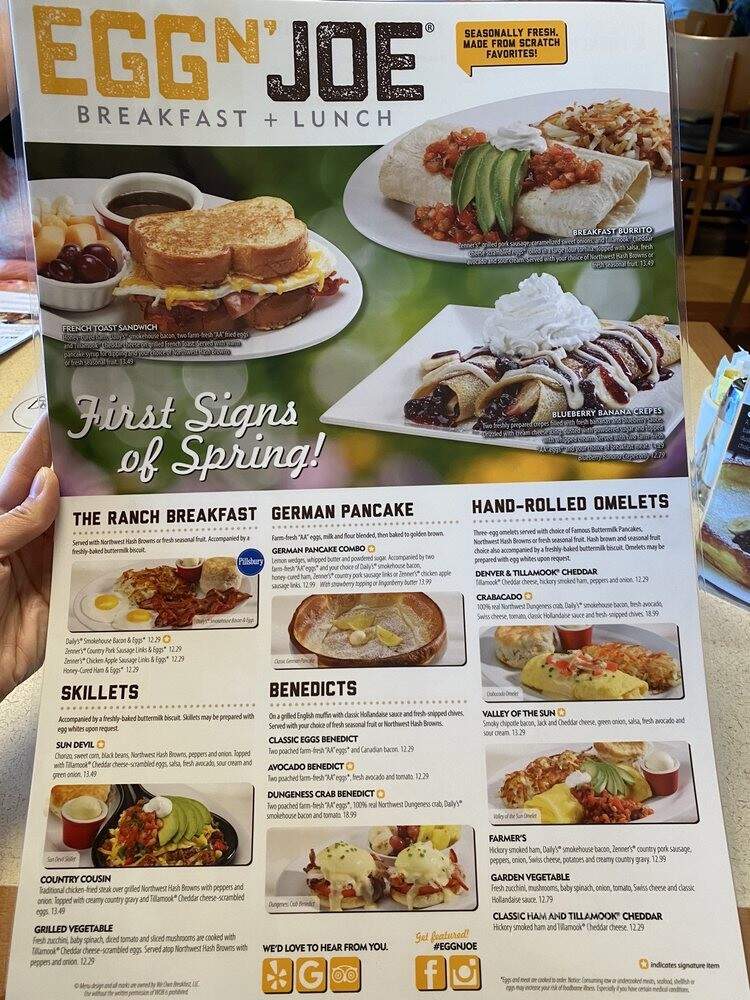 Egg N' Joe - Scottsdale, AZ menu_pic