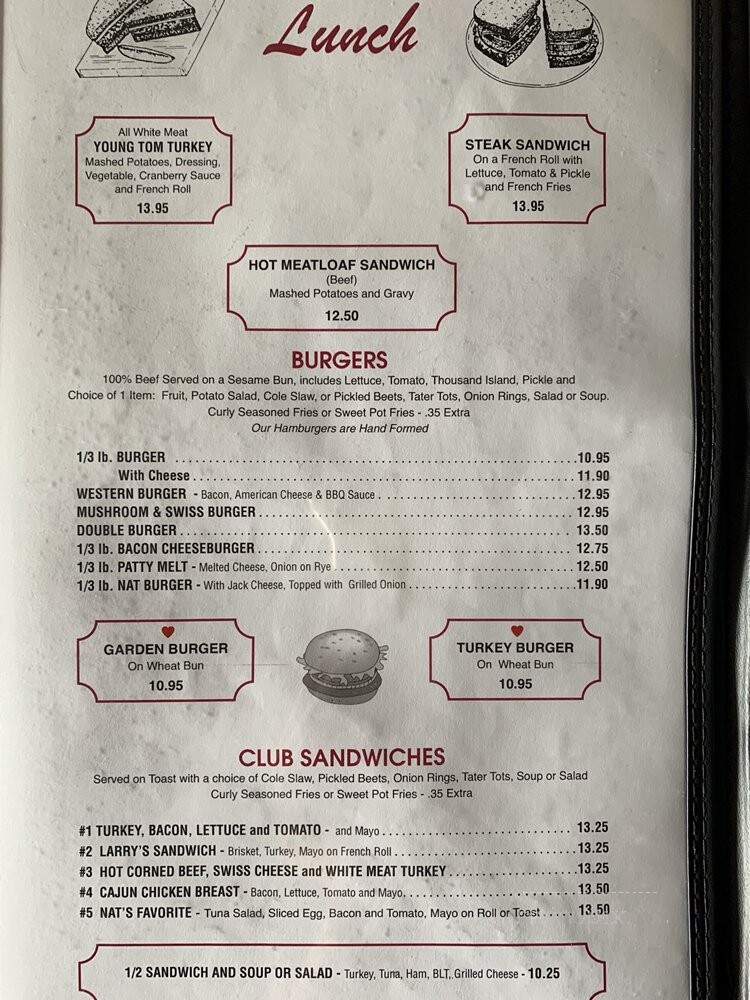 Nat's On Ventura - Los Angeles, CA menu_pic
