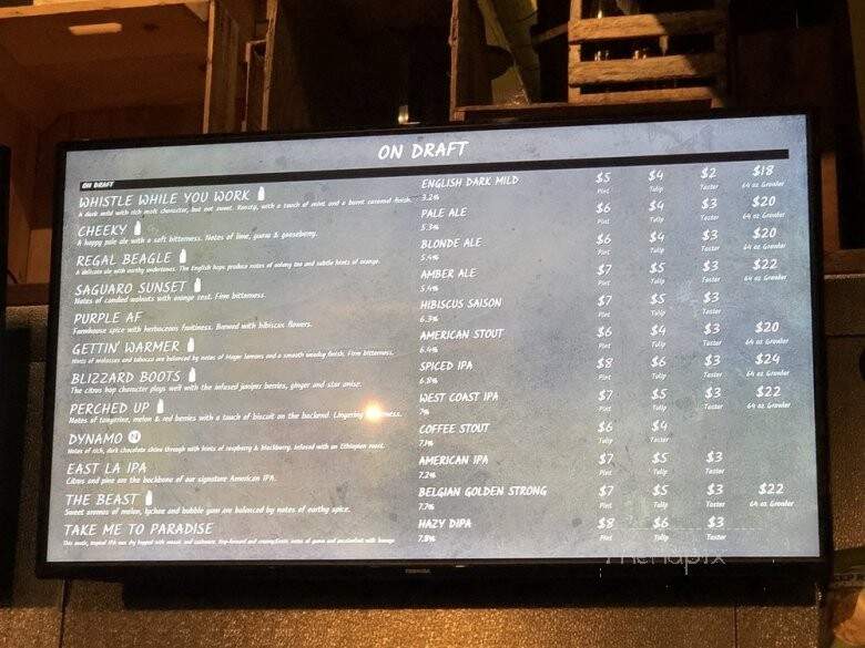 Angry Horse Brewing - Montebello, CA menu_pic