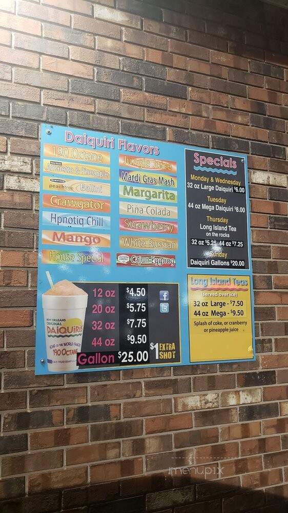New Orleans Original Daiquiris - Covington, LA menu_pic