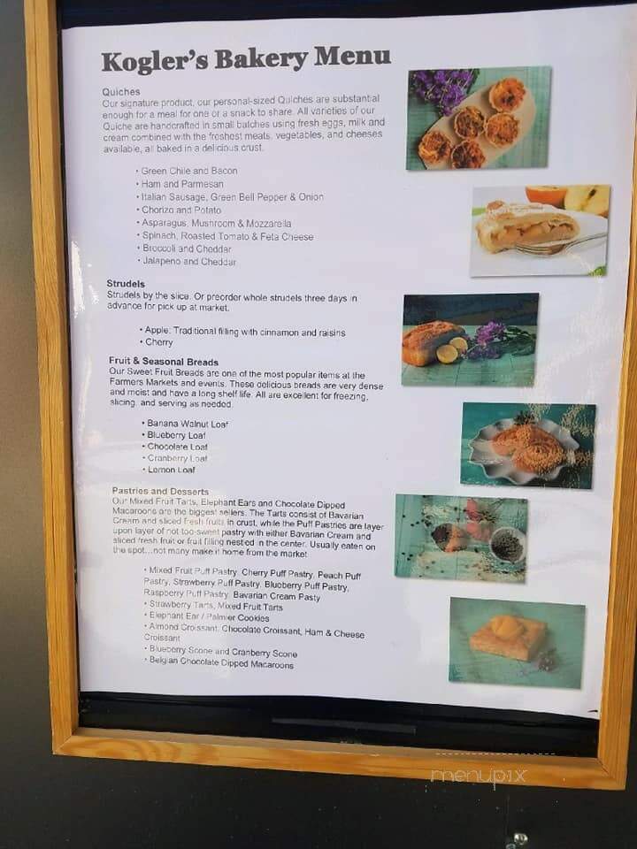 Kogler's Bakery - Lakewood, CO menu_pic