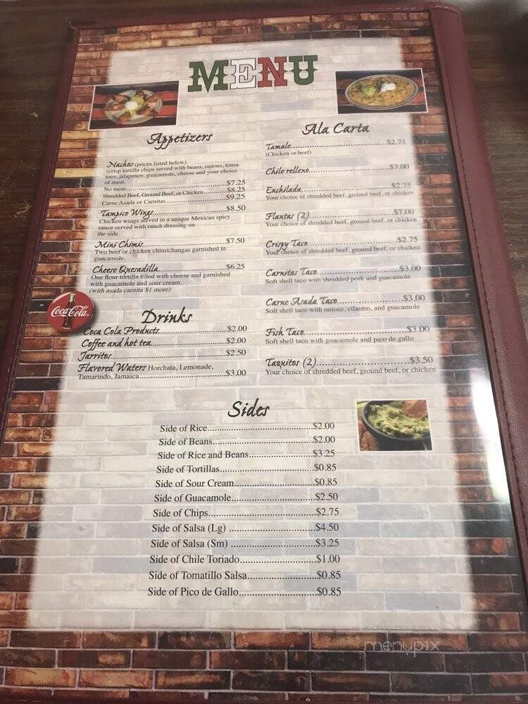 La Cabanita Mex - Bellevue, ID menu_pic