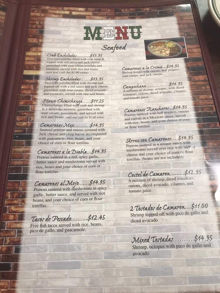 La Cabanita Mex - Bellevue, ID menu_pic