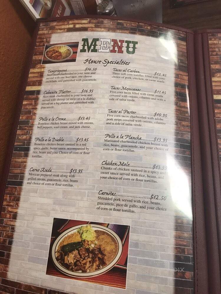 La Cabanita Mex - Bellevue, ID menu_pic