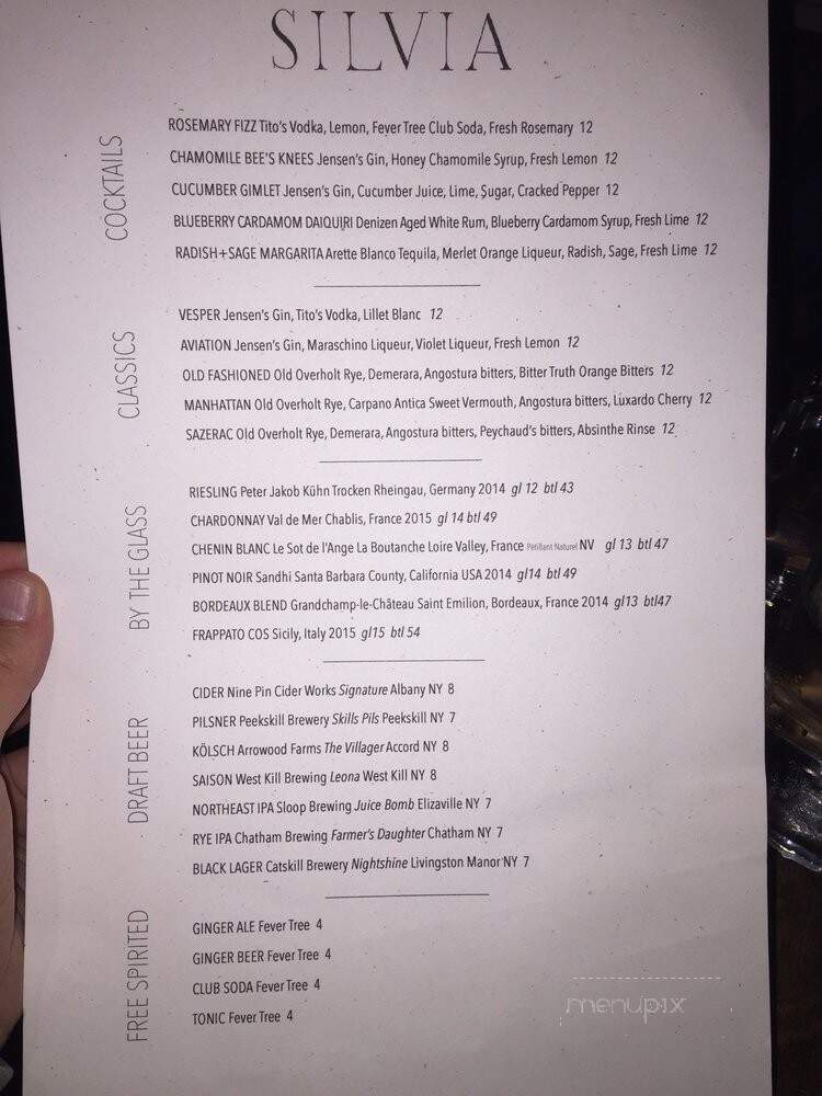 Silvia - Woodstock, NY menu_pic