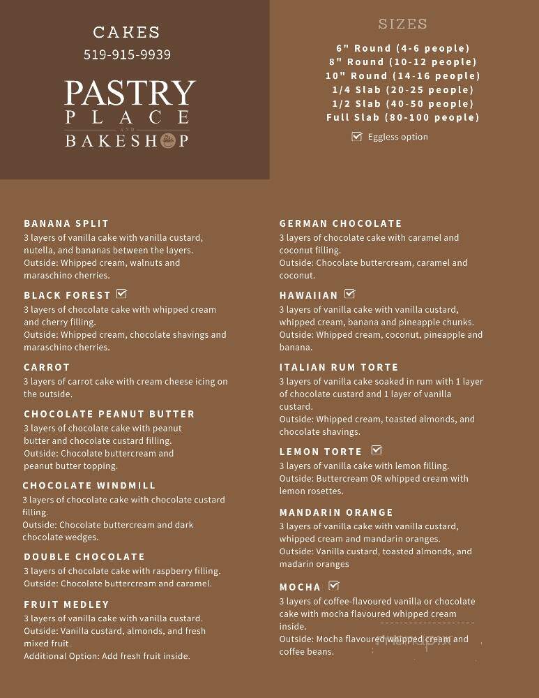 Pastry Place & Bakeshop - Windsor, ON