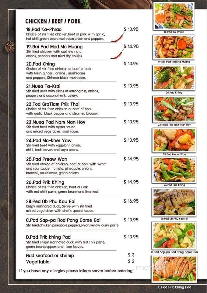 Thum's Kitchen Thai Cuisine - Cornwall, ON menu_pic