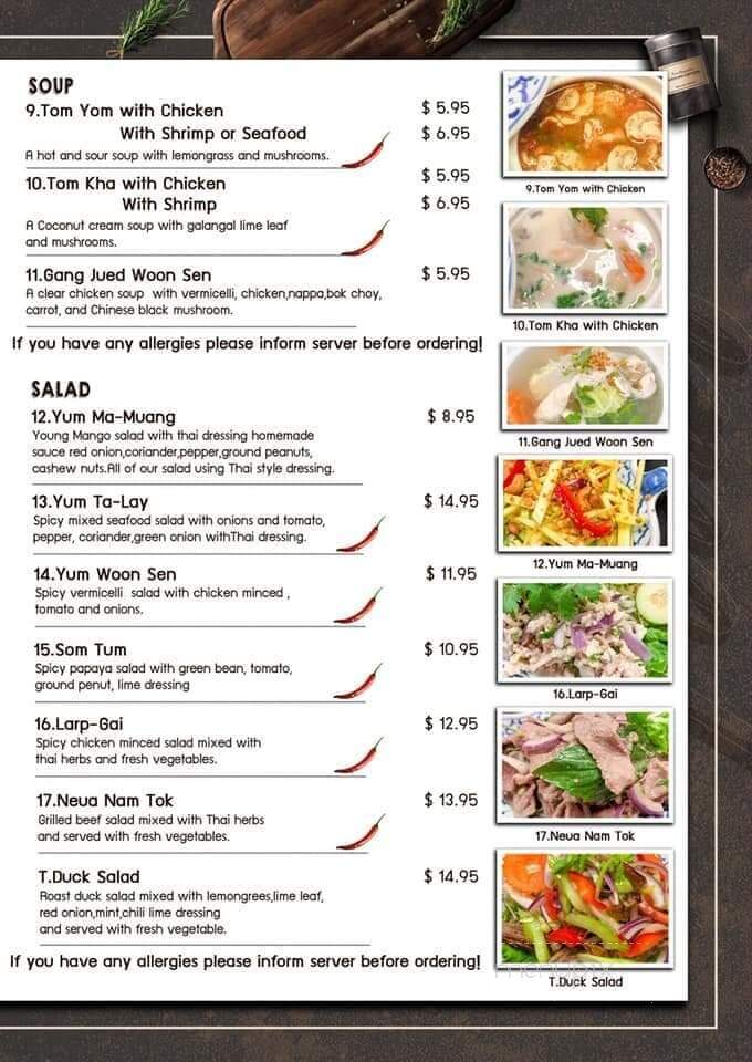 Thum's Kitchen Thai Cuisine - Cornwall, ON menu_pic