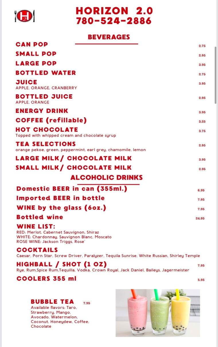 Horizon Steakhouse - ValleyView, AB menu_pic