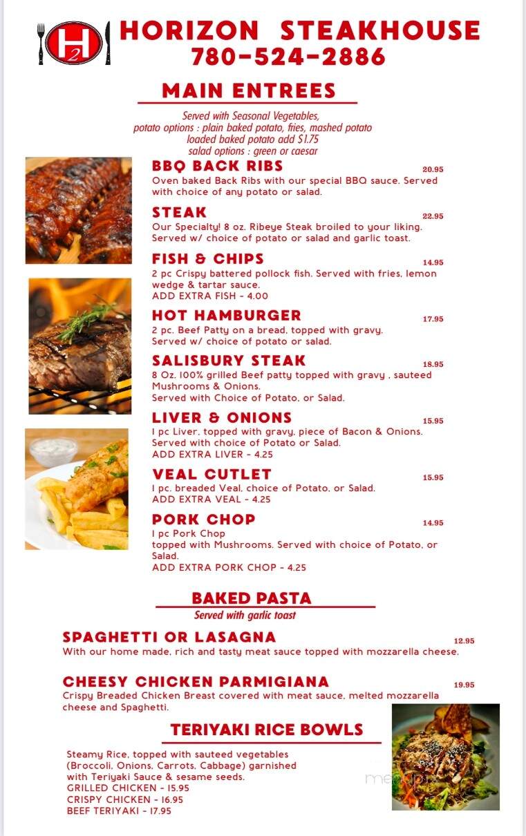 Horizon Steakhouse - ValleyView, AB menu_pic