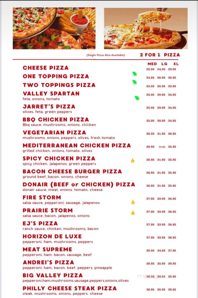 Horizon Steakhouse - ValleyView, AB menu_pic
